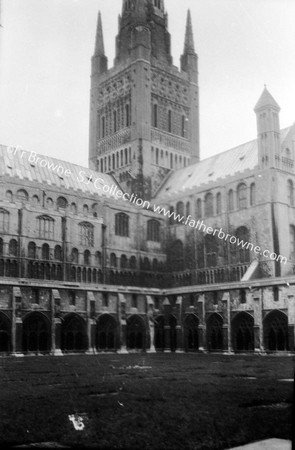 CATHEDRAL CLOISTERS & TOWER FROM S.W. ANGLE